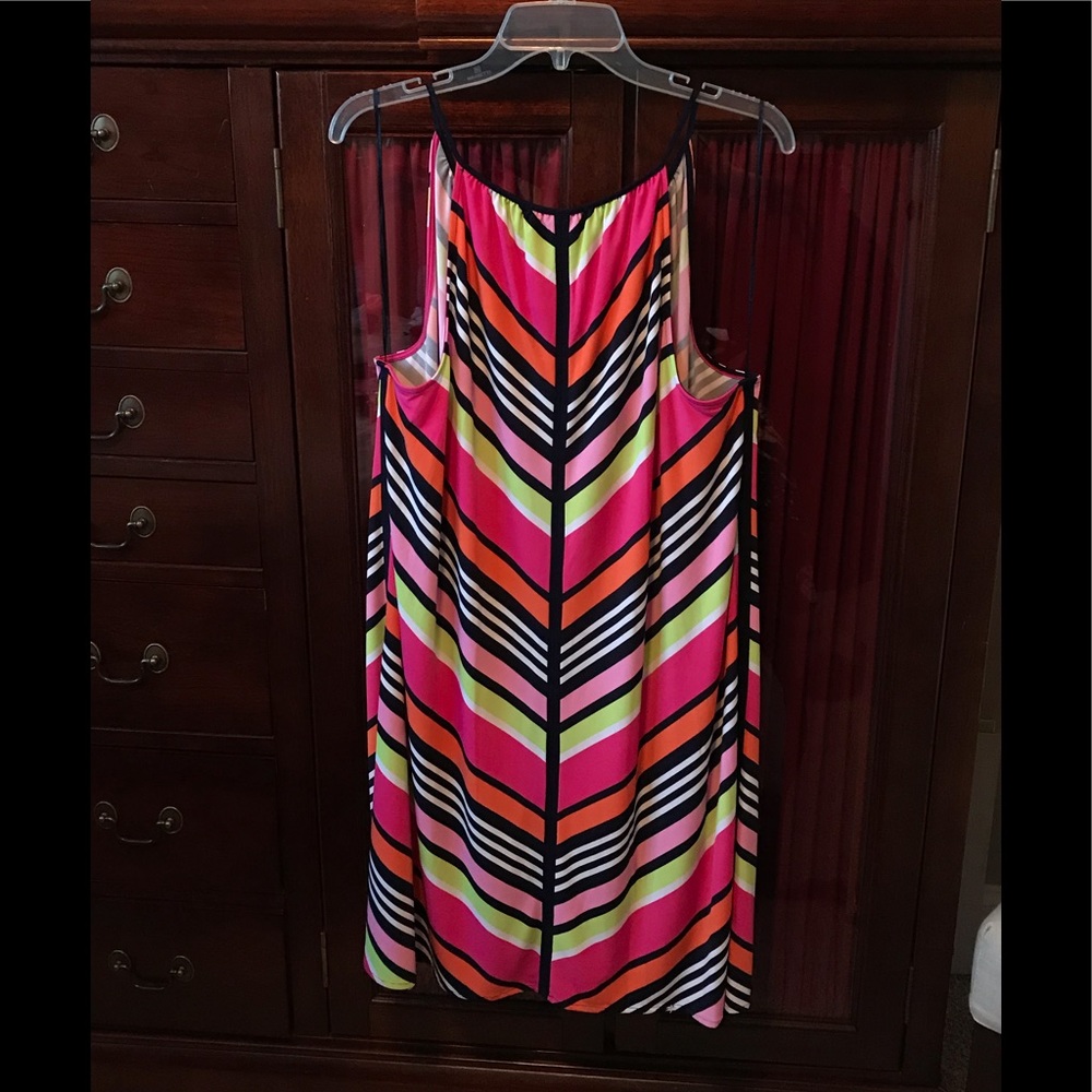 Kaari Blue XL NWT Multi Stripe Dress